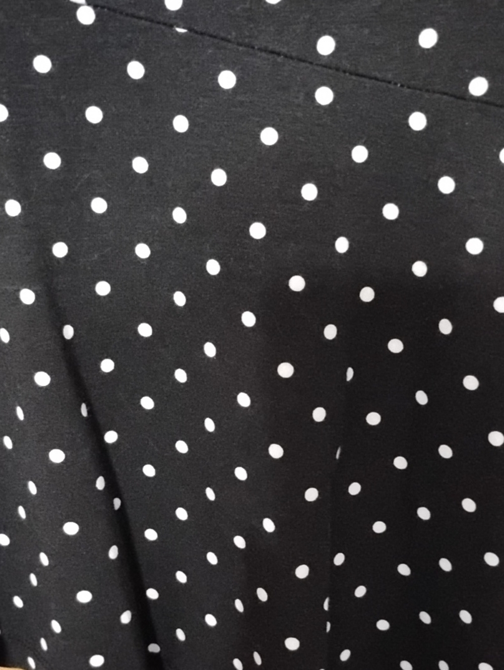 Isaac Mizrahi Black & White Polka Dot Drop Peplum Top Medium - Picture 9 of 9